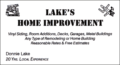 Lake's Home Improvement - Morehead, Kentucky