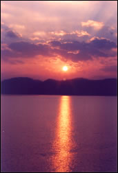 Sunset at Cave Run Lake - Cave Run, Kentucky