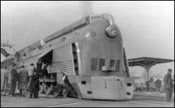 Train at Salt Lick Depot, 1950